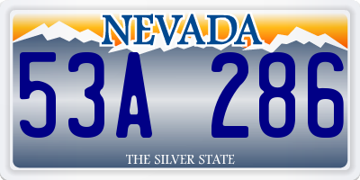 NV license plate 53A286