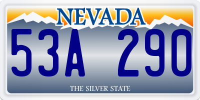 NV license plate 53A290