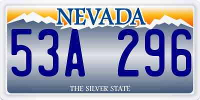 NV license plate 53A296