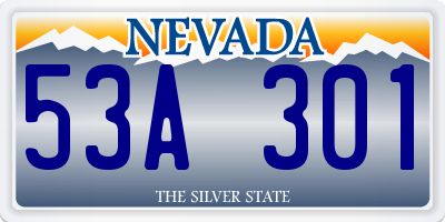 NV license plate 53A301