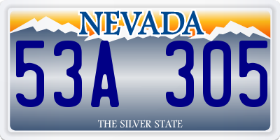 NV license plate 53A305