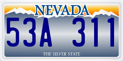 NV license plate 53A311