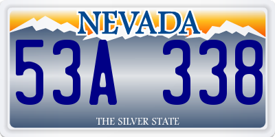 NV license plate 53A338