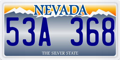 NV license plate 53A368