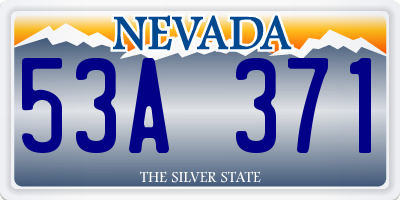 NV license plate 53A371