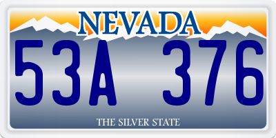 NV license plate 53A376