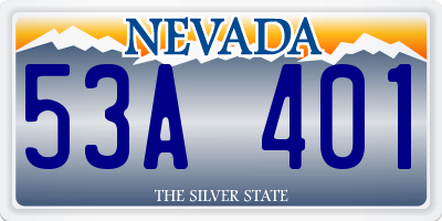 NV license plate 53A401
