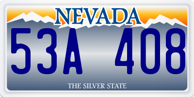 NV license plate 53A408