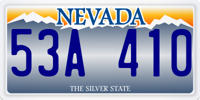 NV license plate 53A410