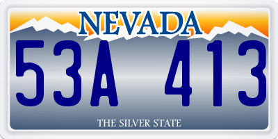 NV license plate 53A413