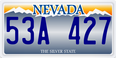 NV license plate 53A427