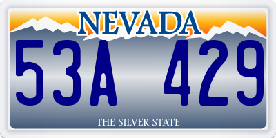 NV license plate 53A429