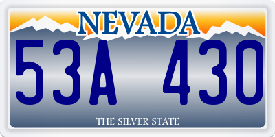 NV license plate 53A430