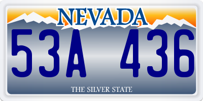 NV license plate 53A436