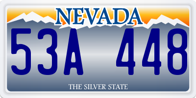 NV license plate 53A448