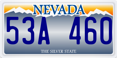 NV license plate 53A460