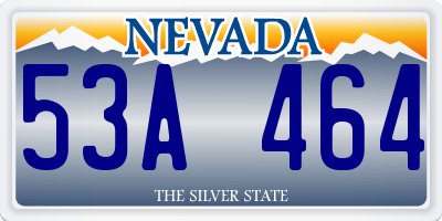 NV license plate 53A464