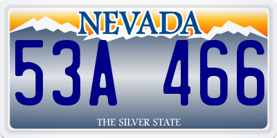 NV license plate 53A466