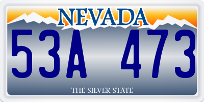 NV license plate 53A473