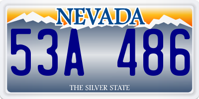 NV license plate 53A486