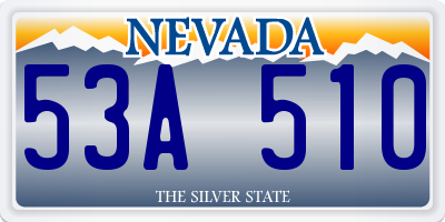 NV license plate 53A510
