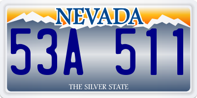 NV license plate 53A511