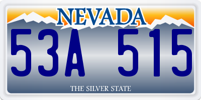 NV license plate 53A515