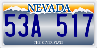 NV license plate 53A517