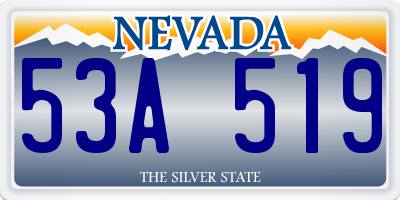 NV license plate 53A519
