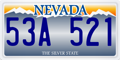NV license plate 53A521