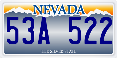 NV license plate 53A522