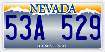 NV license plate 53A529