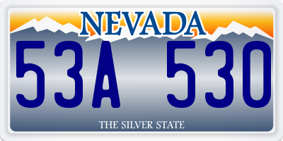 NV license plate 53A530