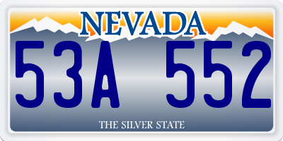 NV license plate 53A552