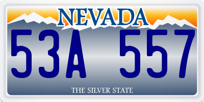 NV license plate 53A557