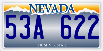 NV license plate 53A622