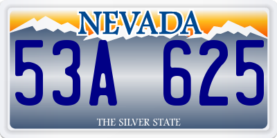 NV license plate 53A625