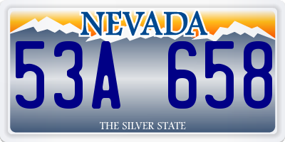 NV license plate 53A658