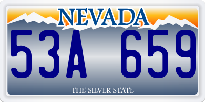 NV license plate 53A659