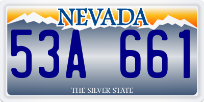 NV license plate 53A661