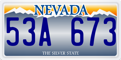 NV license plate 53A673