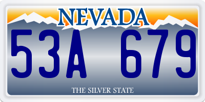 NV license plate 53A679