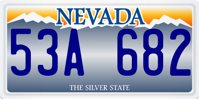 NV license plate 53A682