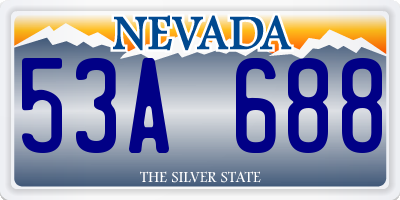 NV license plate 53A688