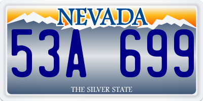 NV license plate 53A699