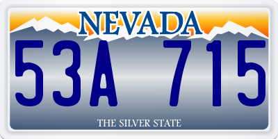 NV license plate 53A715