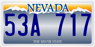 NV license plate 53A717