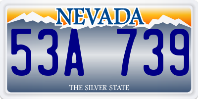 NV license plate 53A739