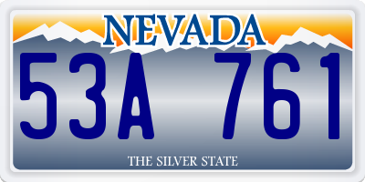 NV license plate 53A761