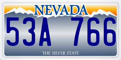 NV license plate 53A766